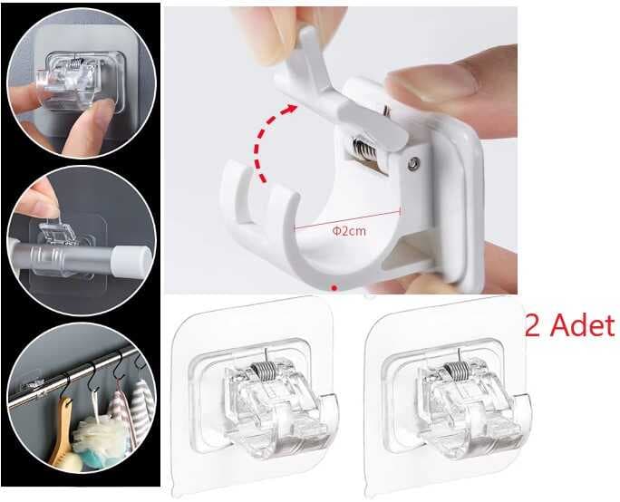 Nessiworld Yaylı Boru ve Kablo Düzenleyici Halka Kendinden Yapışkanlı 2 li