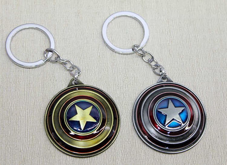 Metal Kaptan Amerika Anahtarlık