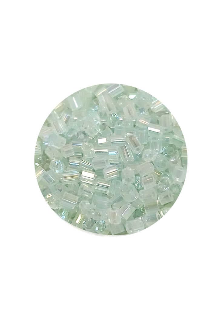 Kesme Cam Boncuk 2mm - 20 Gram - Şeffaf Beyaz -BNC320