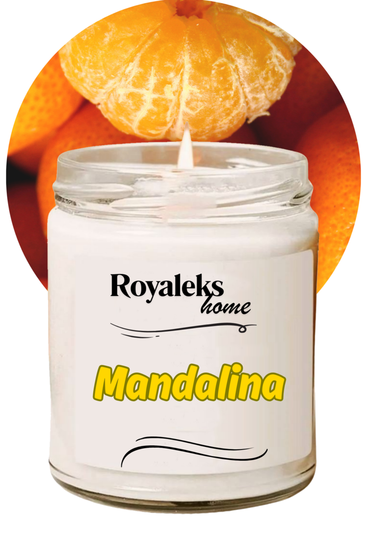 Doğal Özel Seri Kokulu Dekoratif Kavanoz Mum 210 cc - Mandalina Esansı - RYL