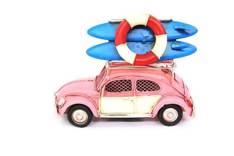 Dekoratif Metal Araba Çerçeveli ve Kumbaralı Biblo Hediyelik (477477)