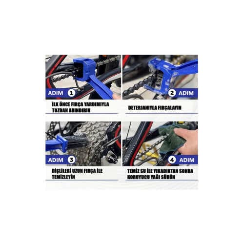 Motorsiklet &amp; Bisiklet Zinciri Temizleme Fırçası Çift Taraflı