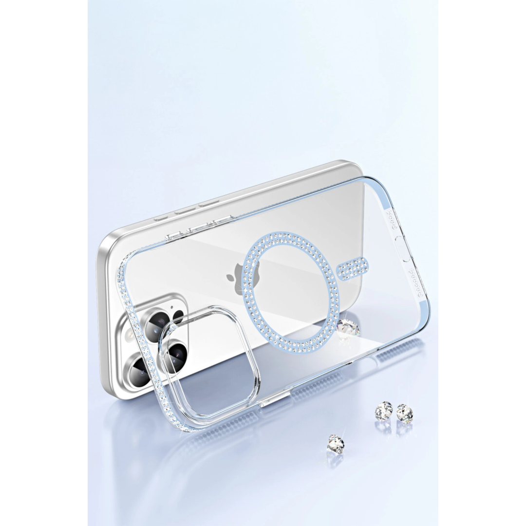 Joko Apple İphone 15 Pro Max Move Taşlı Magsafe Kapak - Pembe