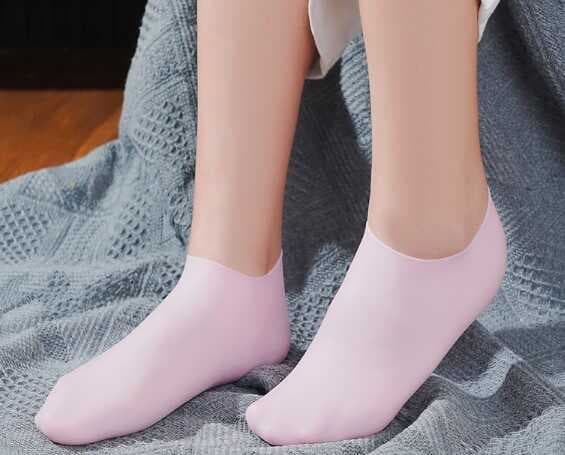 Silikon Nemlendirici Çorap Ayak Bakım Çorabı Pembe