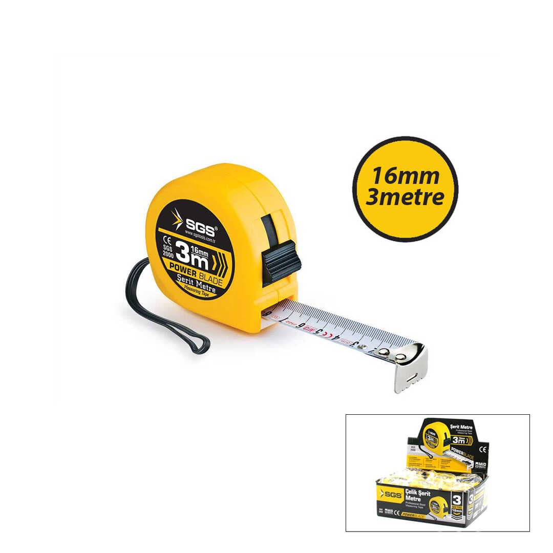 12 ADET 3MT X 16MT STOPLU ŞERİT METRE (5430)