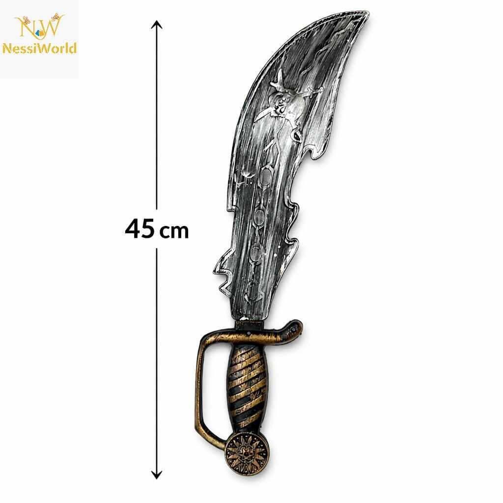 Eskitme Detaylı Plastik Korsan Kılıcı 45 cm