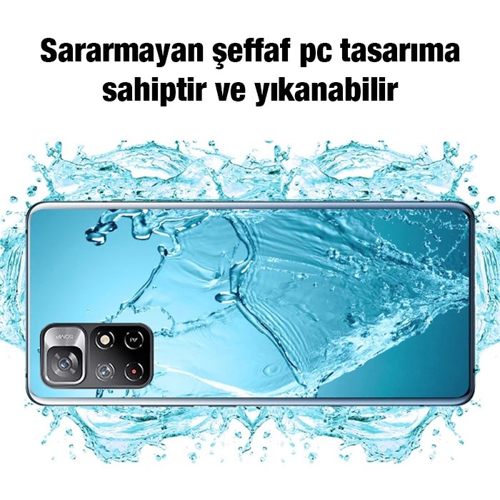 Ally Xiaomi Redmi Note 11 5G Kılıf Kamera Korumalı Ultra İnce Şeffaf Silikon Kılıf-(5775)