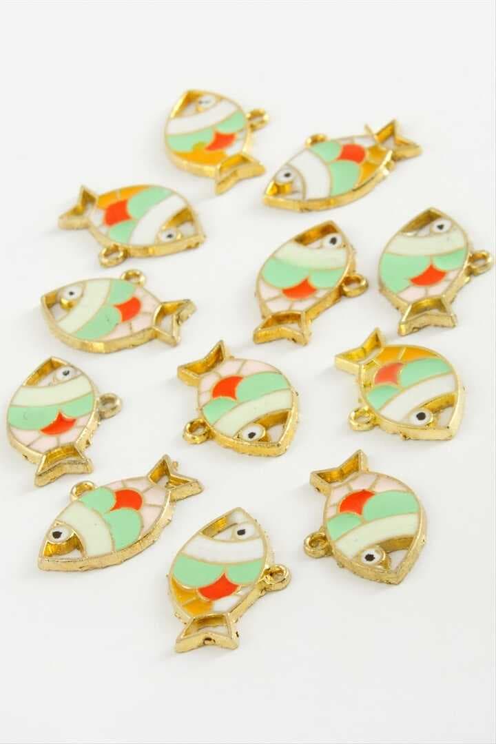 Balık Tek Kulp Mineli Bileklik ve Kolye Ucu Aparatı 1 Adet