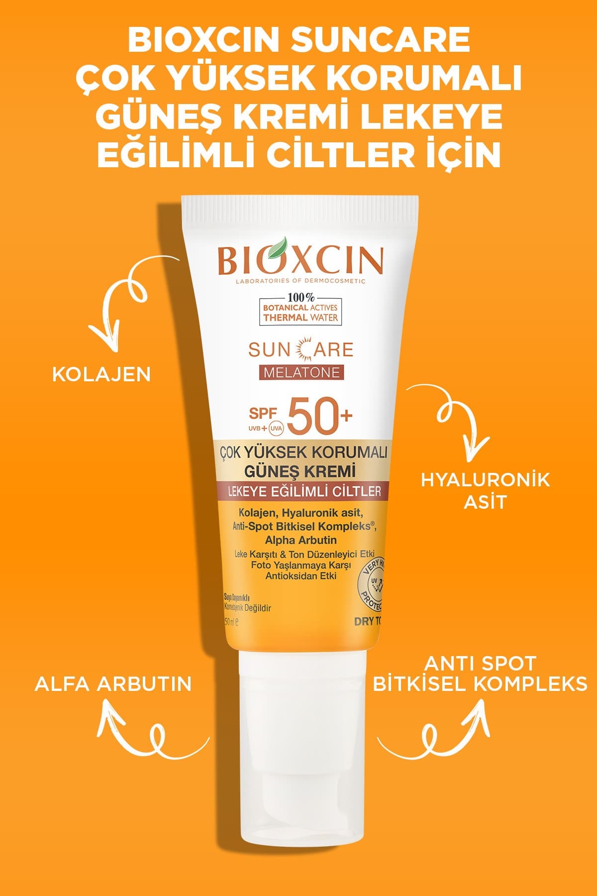 Bioxcin Sun Care Lekeye Eğilimli Ciltler Için Çok Yüksek Korumalı Güneş Kremi 50 Spf - Leke Ve Çil