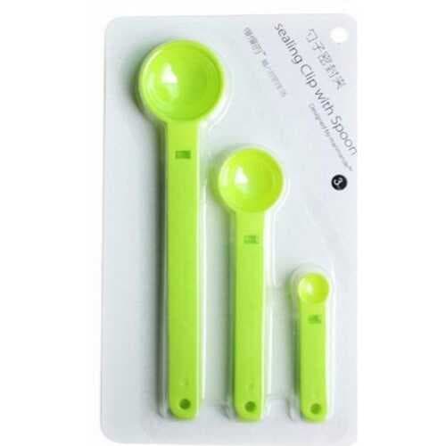 Ölçme Kaşıklı Poşet Klipsi 3’lü Paket