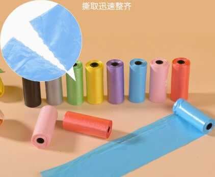 12 li Köpek Dışkı Poşet Düz Renkli Set