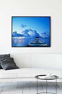 (10742) Maavi Deiz Mazara Çerçeveli Tablo (30 X 40cm)