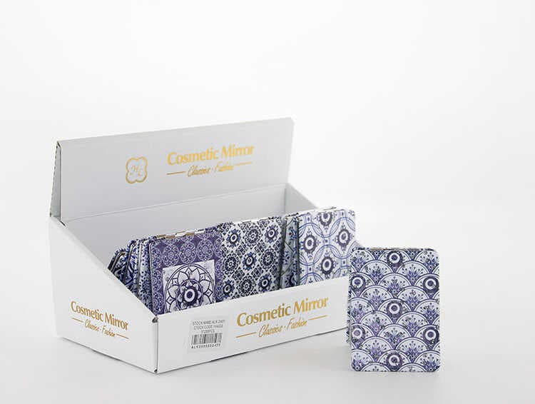 Taşlı Nazar Boncuklu Dikdörtgen El Aynası İnce