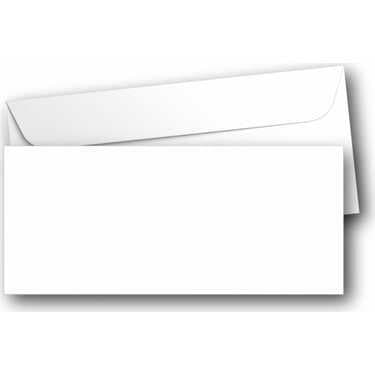 DÜZ PENCERESİZ DİPLOMAT ZARF 90GR.105X240MM 500LÜ (5430)