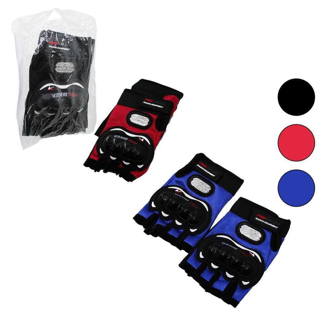 PARMAKSIZ MOTORCU KORUYUCU ELDİVEN RENKLİ - STANDART TEK BOY (5430)