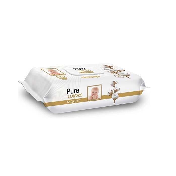 Nessiworld  Pure Baby Organic Pamuk Islak Havlu Mendil 90 Yaprak