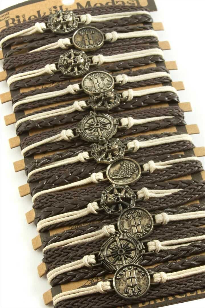 Metal Aparatlı Vinlex Deri Bileklik