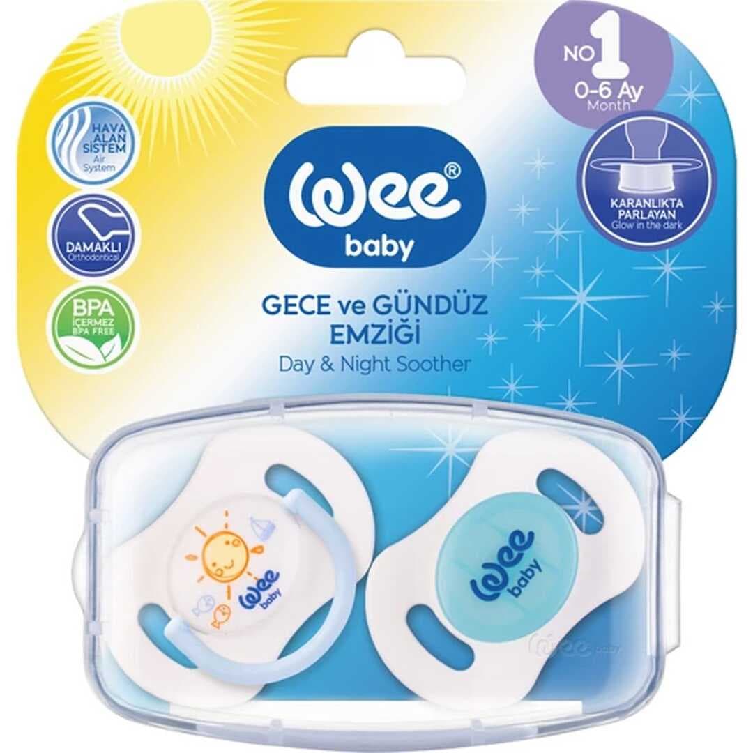 Wee Baby Gece Ve Gündüz Emziği 0-6ay Mavi