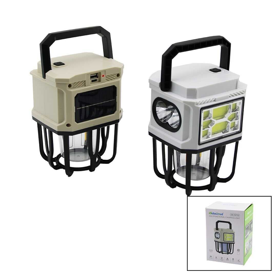 3İN1= 2-LED FENER - COB LED - 1-RUSTİK AMPUL KAMP - BAHÇE FENER SOLAR - ŞARJLIPOWERBANK (5430)