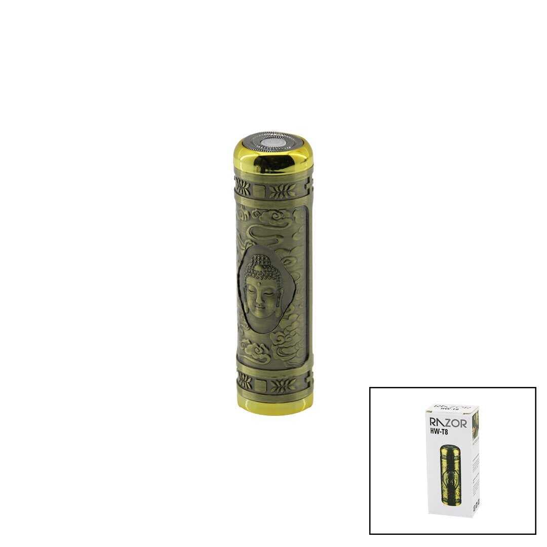 MİNİ CEP MODEL  GÜNLÜK SIFIR SAKAL KESME TRAŞ MAKİNESİ USB ŞARJLI BASKILI METAL GÖVDE 3W 500mAh (5430)