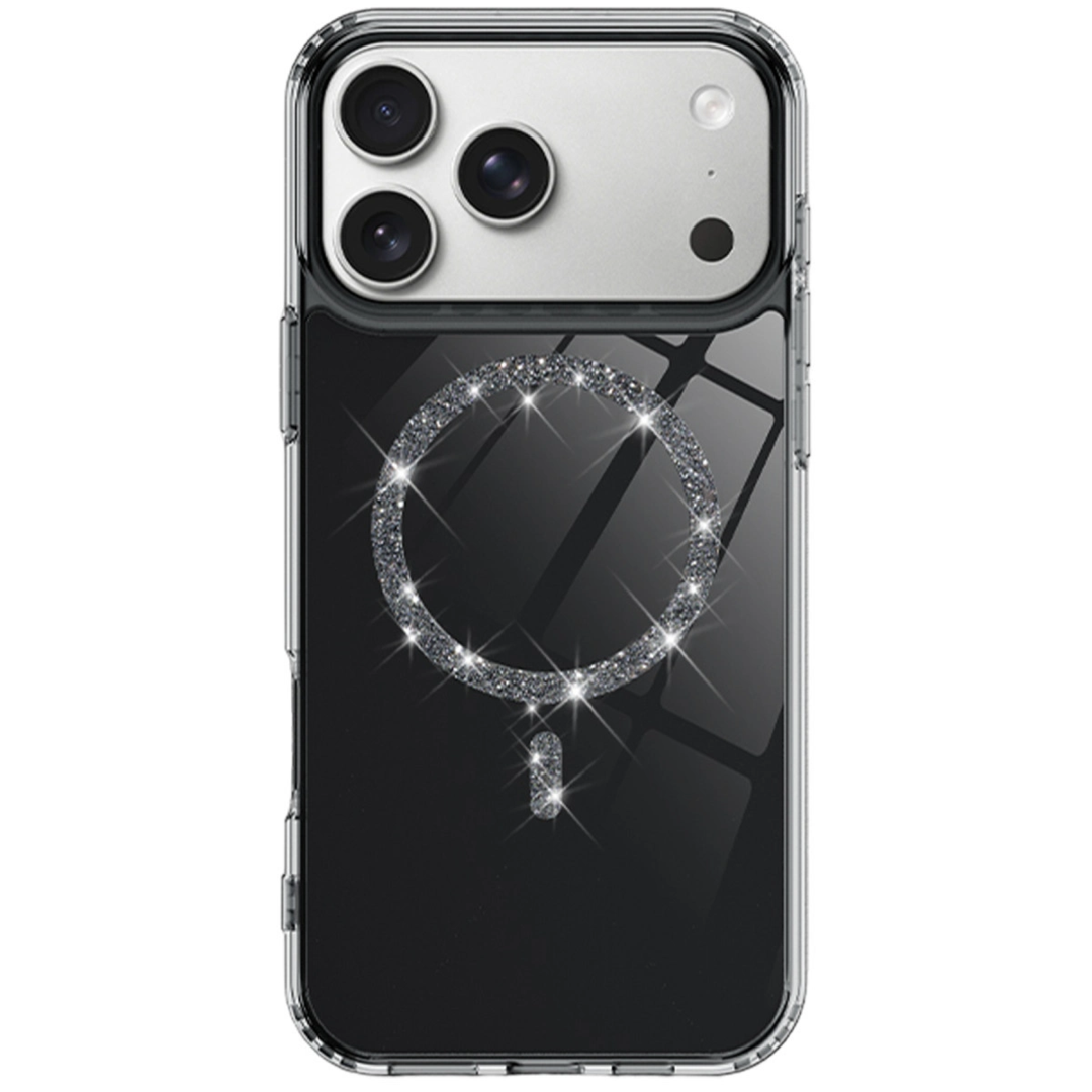 Apple İphone 17 Pro Max Live Diamond Magsafe Kapak - Siyah