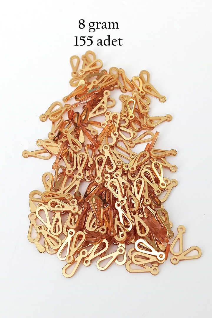 Oya Abiye Bileklik Kolye Pleksi Metalik Plastik Pul Altın Renk 8 gram 155 adet - BNC482