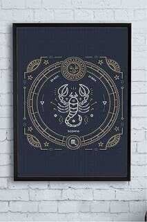 (14421) Akrep Burcu Tasarım Çerçeveli Tablo 40 x 50