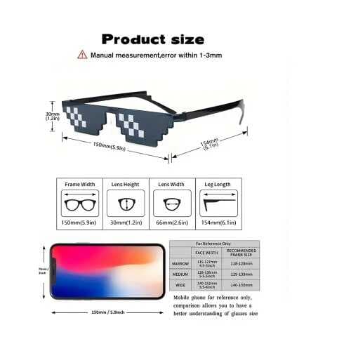 Thug Life Trend Güneş Gözlüğü Mozaik Siyah Kedi Gözlükleri