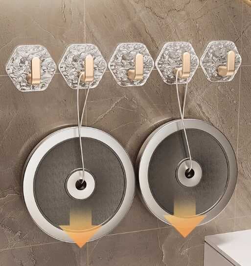 Lüks 5’li Duvar Askısı Banyo Mutfak İçin Havlu  Askılık