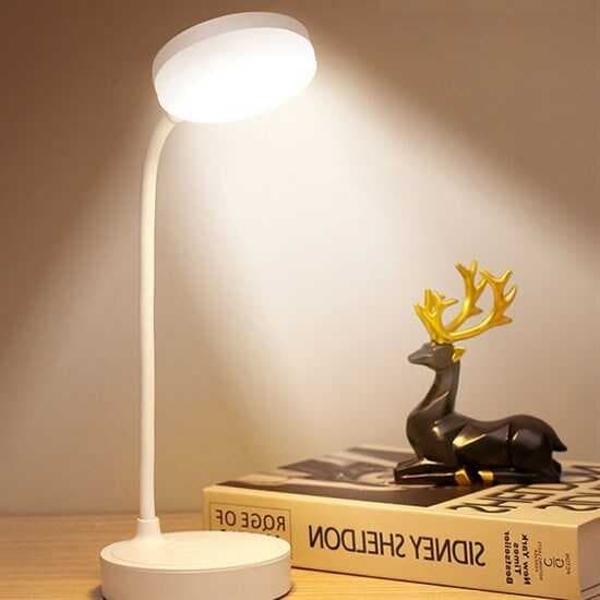 Yuvarlak USBli Dokunmatik 3 Kademeli 360 Derece  Özel Göz Korumalı Led Lityum Masa Lambası (5430)