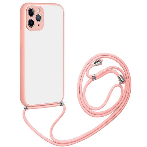 ALLY iPhone 12 Pro Max 6.7 Askılı Koruyucu Silikon Kılıf-(5775)