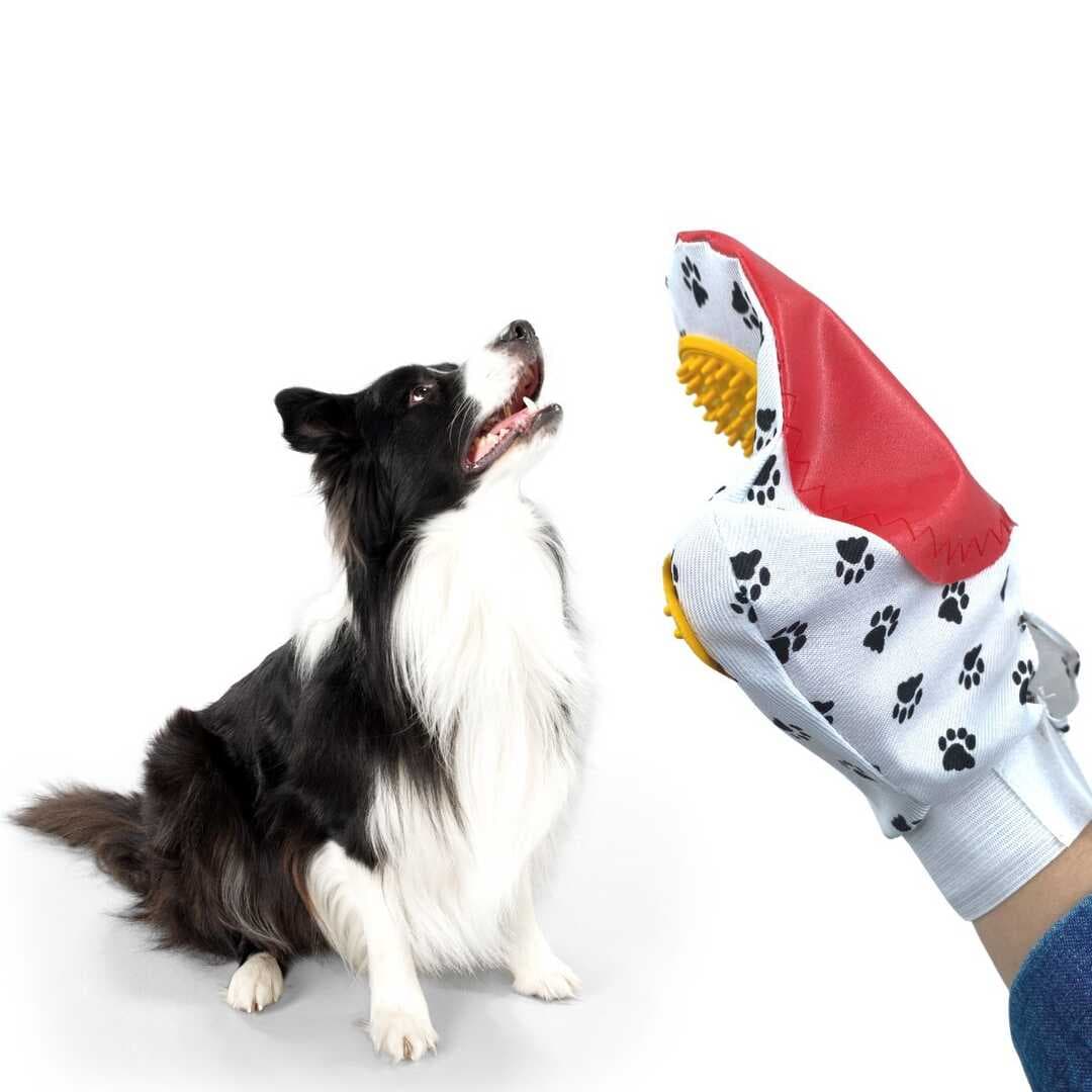 Kedi Köpek Yıkama Tüy Açıcı Düğüm Çözücü Plastik Tımar Masaj Eldiveni El Fırçası (5430)