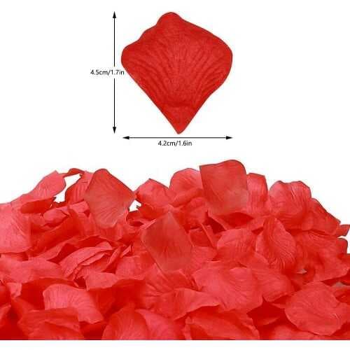 Kırmızı Renk Gül Yaprağı Şekilli Konfeti – 1 Paket 100 Adet