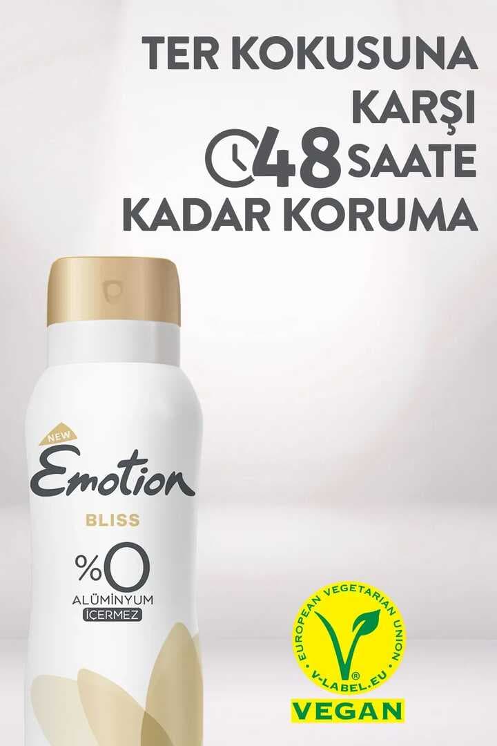 2 Adet Emotion Bliss Kadın Vegan Deodorant 150 Ml Hızlı Kurur , Leke Bırakmaz