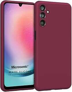 Microsoic Matte Silicoe Samsug Galaxy M14 içi Kılıf Mor [Galaxy M14 ile Uyumlu Kılıf - Mor]