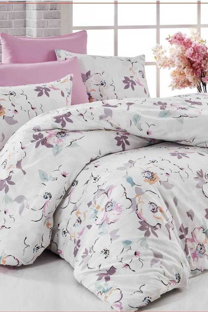 Çift Kişilik Nevresim Takımı Pamuklu Lavanta Baharı