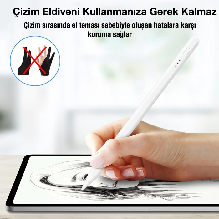 Ally Apple Pencil 2 Kapasitif Stylus iPad Tablet Dokunmatik Kalem (Aktif Versiyon)-(5775)