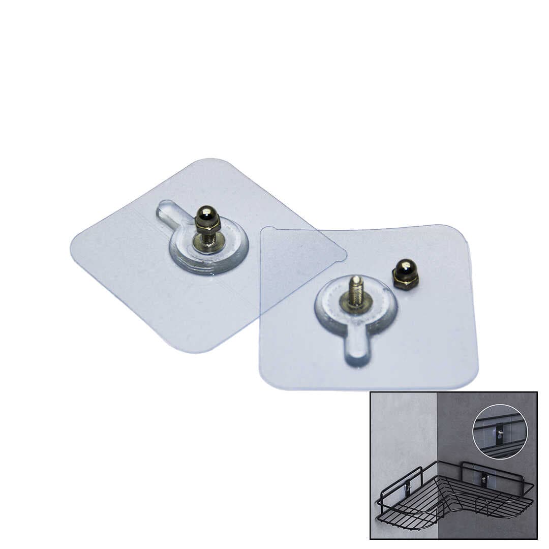 4 PARÇA 10MM VİDALI ŞEFFAF PVC YAPIŞKAN ASKI (5430)