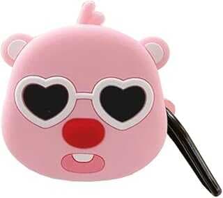 Microsonic Samsung Galaxy Buds 2 Pro için Kılıf Cartoon Figürlü Silikon Crtn-Fgr-Gzlk-Pnd-Pmb [Buds 2 Pro ile Uyumlu Kılıf - Akuamarin]