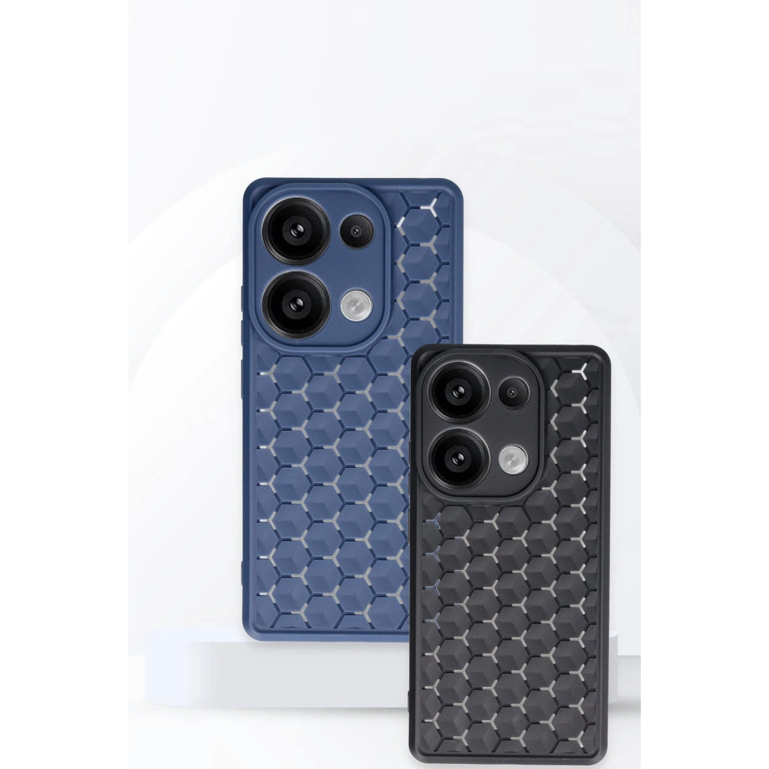 Xiaomi Redmi Note 13 Pro 4g Kılıf Petek Silikon Kapak - Siyah