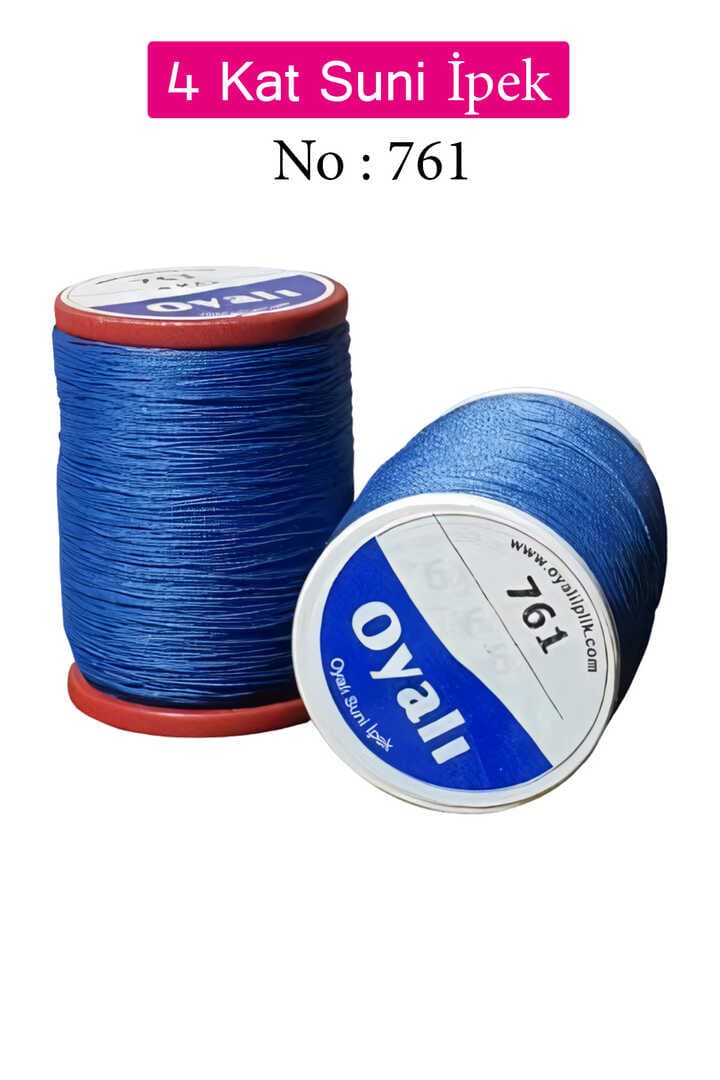 Oyalı 4 Kat Suni İpek İplik İğne Oyası Boncuk İpi Tığ Oyası No:761