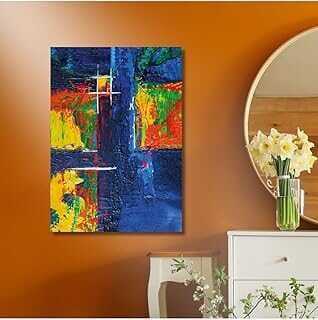 GAAGART Tekli Dikey Kavas Tablo Yağlı Boya Görüümlü Soyut Görsel 40 x 60 gartM6883