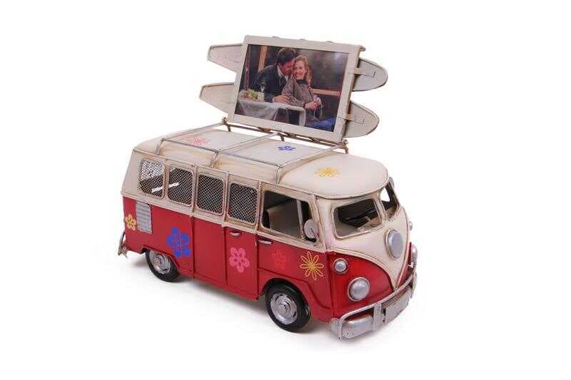 Dekoratif Metal Minibüs Çerçeveli Biblo Kumbaralı (477477)