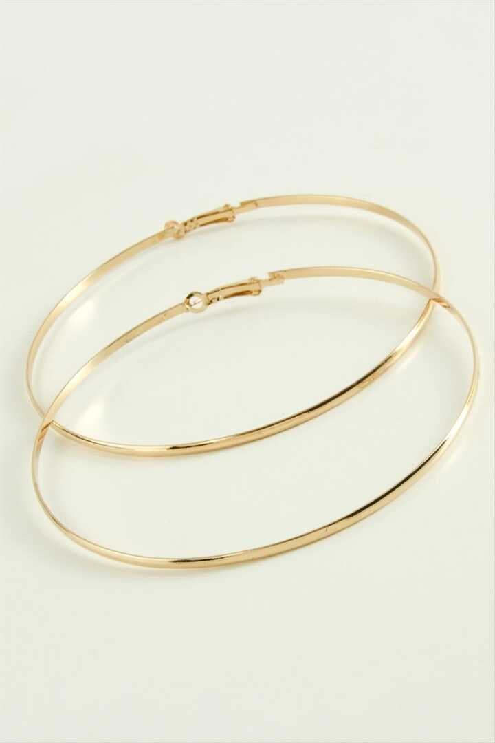 Düz Metal Halka Küpe 9-10 cm