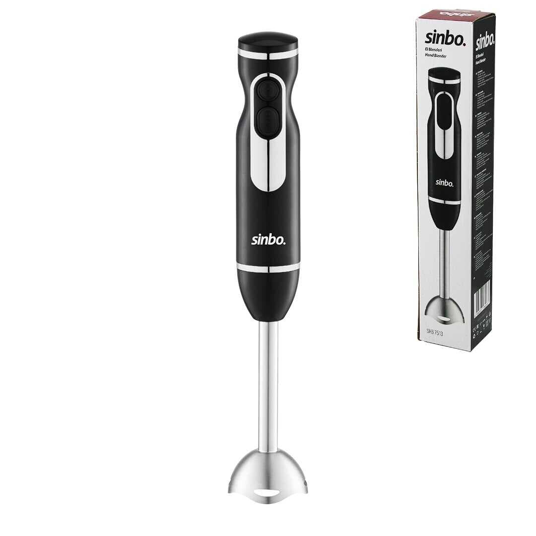 SİYAH - GÜMÜŞ ÇUBUK EL BLENDER ÇELİK UÇLU DC MOTOR - 400W SHB-7513 (5430)