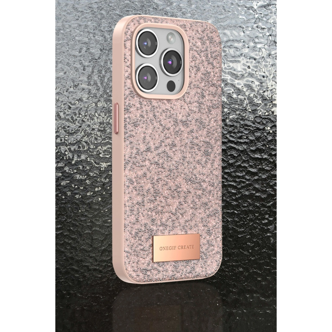 Onegif Apple İphone 11 Bright Simli Kapak - Pembe
