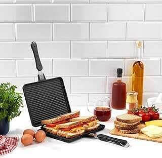 Schäfer Tastemake Döküm Ocak Üstü Tost Izgara 20x26 Cm-2 Parça