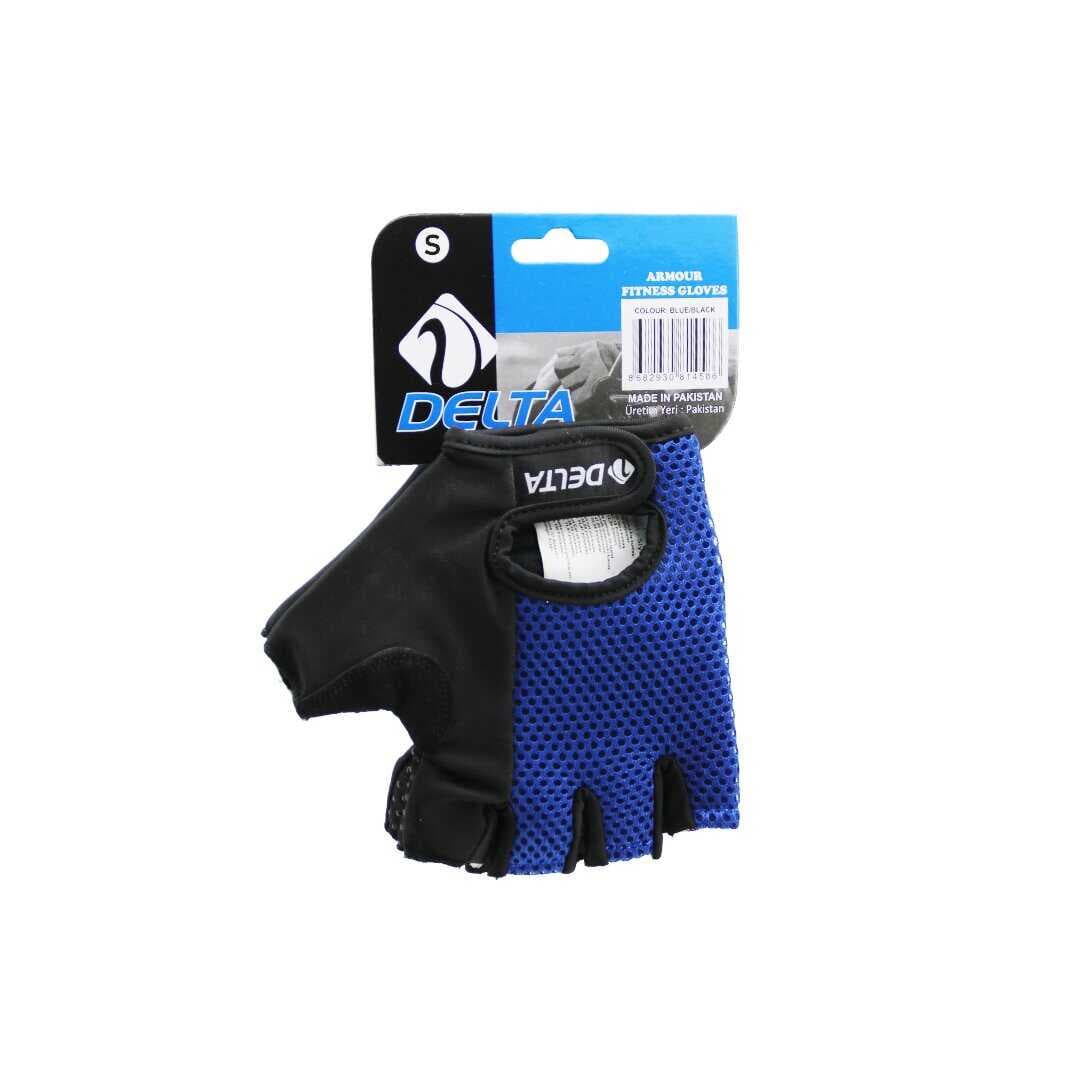 PARMAKSIZ - FİLELİ  SPORCU ELDİVENİ  MAVİ /SİYAH SMALL (5430)