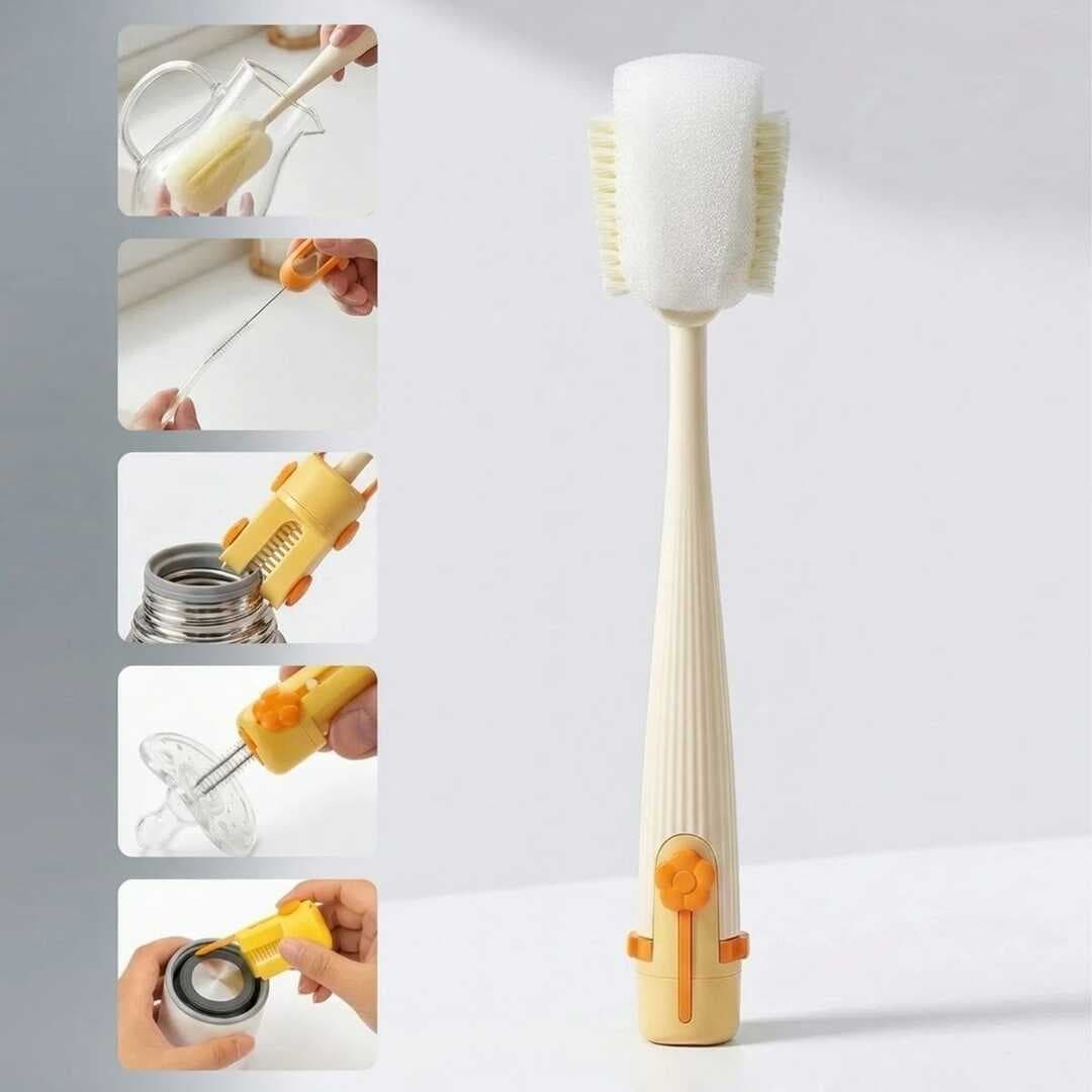 5’i 1 Arada Çok Amaçlı Şişe Temizleme Fırçası – Sürahi, Kavanoz, Pipet, Kapak, Emzik ve Biberon Temizlik Seti (5430)