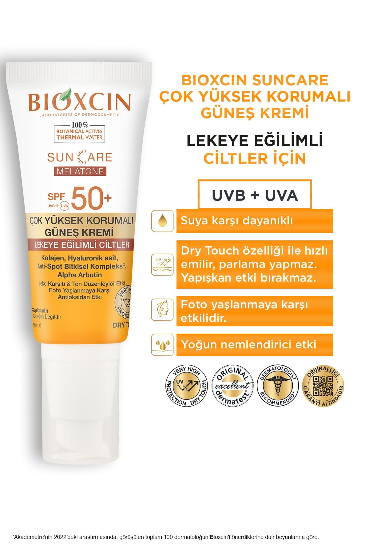 Bioxcin Sun Care Lekeye Eğilimli Ciltler Için Çok Yüksek Korumalı Güneş Kremi 50 Spf - Leke Ve Çil
